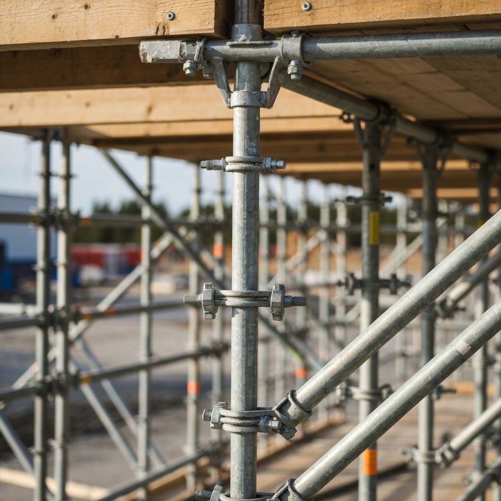 Detalj av byggnadsställning